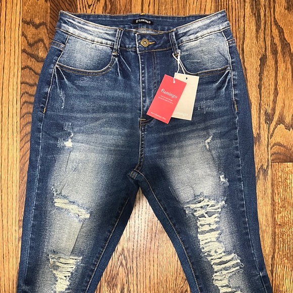 ✅NWT Flamingo High Rise Stretch Skinny Jeans - Picture 3 of 4